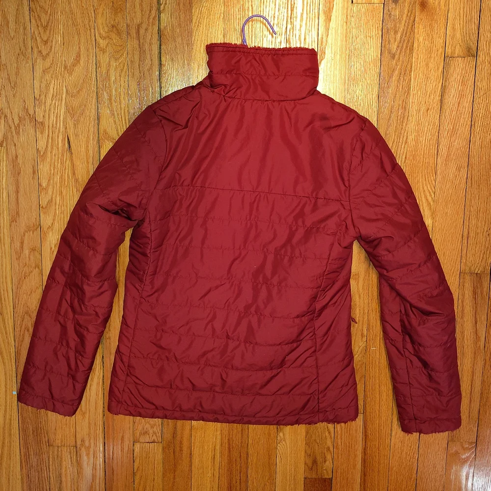 The North Face Maroon Reversible Jacket S - Picture 4 of 7